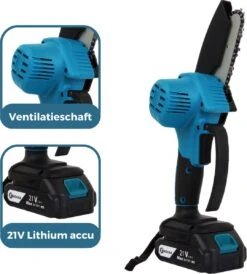 NovarGarden® Mini Kettingzaag NG1 - Met 2x Accu - Takkenzaag - Snoeizaag - Electrisch - Handzaag - Boomzaag - 21V -Beroemde Tuinonderhouds Winkel 1080x1200