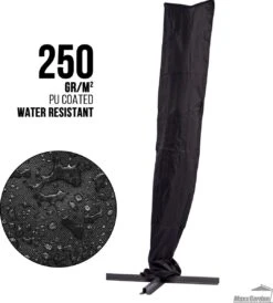 MaxxGarden Parasolhoes - Afdekhoes Voor Zweefparasol - Beschermhoes - 200-400 Cm - Met Rits En Trekkoord - Zwart -Beroemde Tuinonderhouds Winkel 1081x1200