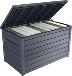 Keter Ontario Opbergbox - 870L - 147x83x86cm - Grafiet -Beroemde Tuinonderhouds Winkel 1125x1200