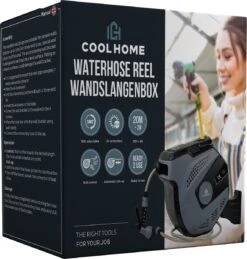 CoolHome - Wandslangenbox 20 Meter + 2 Meter - Tuinslang Met Haspel- Slangenhouder 180° Draaibaar - Tuinslanghaspel Zwart - Grijs 17 CoolHome - Wandslangenbox 20 Meter + 2 Meter - Tuinslang Met Haspel- Slangenhouder 180° Draaibaar - Tuinslanghaspel Zwart - Grijs -Beroemde Tuinonderhouds Winkel 1146x1200 1