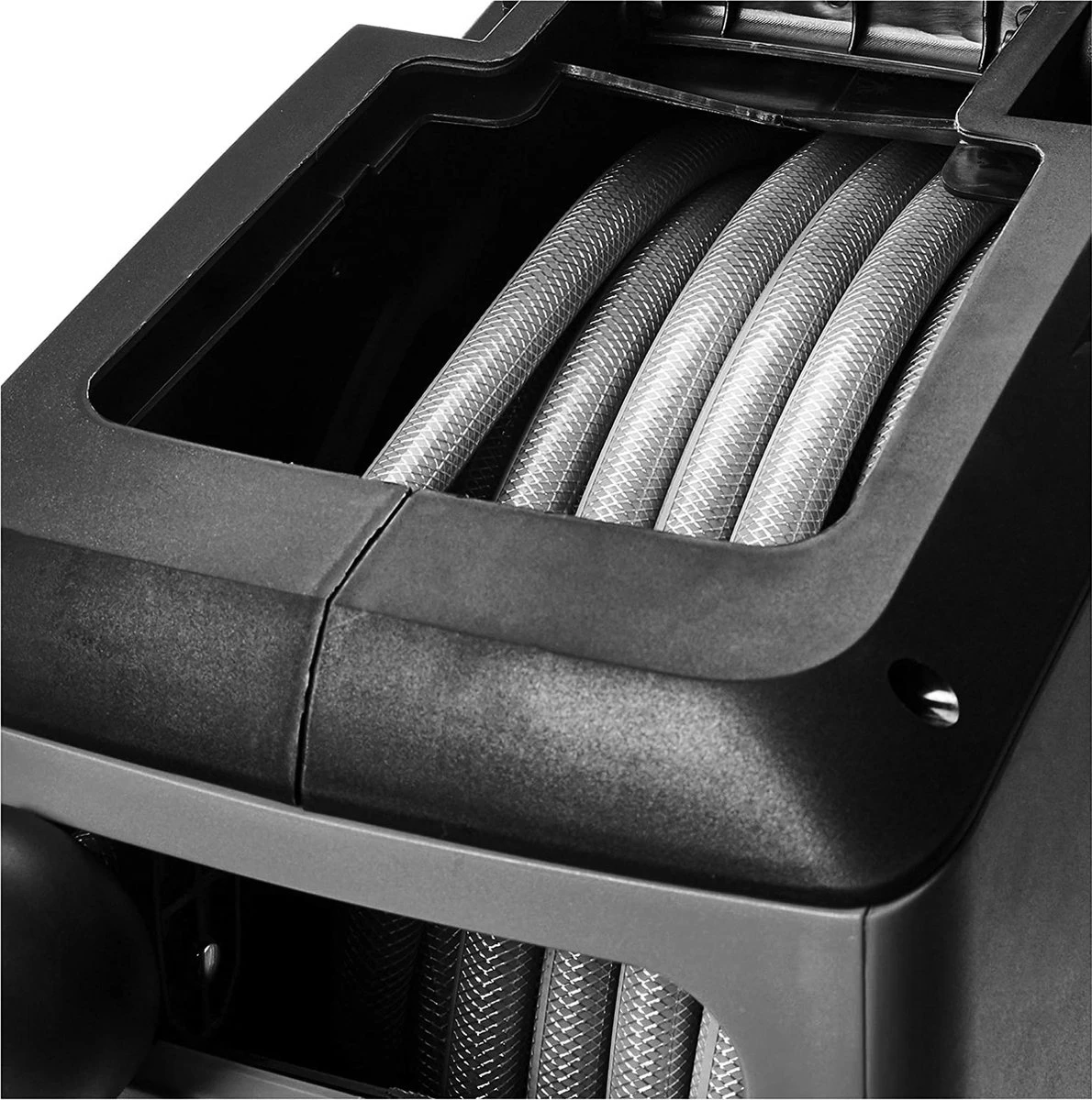 CoolHome - Wandslangenbox 20 Meter + 2 Meter - Tuinslang Met Haspel- Slangenhouder 180° Draaibaar - Tuinslanghaspel Zwart - Grijs 5 CoolHome - Wandslangenbox 20 Meter + 2 Meter - Tuinslang Met Haspel- Slangenhouder 180° Draaibaar - Tuinslanghaspel Zwart - Grijs - Afbeelding 5