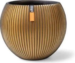 Capi Europe - Vaas Bol Groove XL - 39x33 - Goud - Bloempot Voor Binnen - Opening ⌀24 - GVGB270 -Beroemde Tuinonderhouds Winkel 1200x1007 1