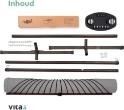 Vita5 Hangmat Met Standaard En Spreidstok – 2 Persoons – Incl. Bekerhouder - Afneembaar Kussen – Uv-bestendig – Lichtgrijs -Beroemde Tuinonderhouds Winkel 1200x1066 1