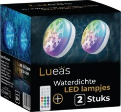 Lueas® Draadloze Ledlampjes Waterdicht - Met Afstandbediening -2 Stuks Op Batterijen - RGB - Dimbaar -Beroemde Tuinonderhouds Winkel 1200x1113 3