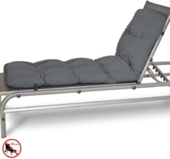 Beautissu Flair RL – Ligbedkussen Tuinkussen Ligstoel – Zonnebed Kussen Voor Tuin Meubelen 190x60x8 Cm Antraciet -Beroemde Tuinonderhouds Winkel 1200x1123