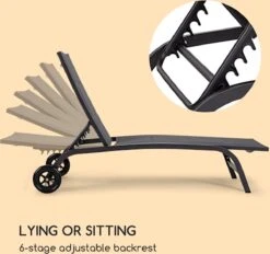 Blumfeldt Limala Tuinstoel - Ligstoel - Relaxstoel - Rugleuning In 6 Standen Verstelbaar - 2 Vielen - Draagkracht: Max. 150 Kg -Beroemde Tuinonderhouds Winkel 1200x1129
