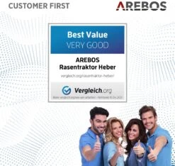 AREBOS Zitmaaierkrik Zitmaaier Kriksysteem Krik Hijstoestel Reinigingshulp 400kg 21 AREBOS Zitmaaierkrik Zitmaaier Kriksysteem Krik Hijstoestel Reinigingshulp 400kg -Beroemde Tuinonderhouds Winkel 1200x1135