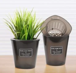 Merkloos Kruidenpot Waterreservoir Verse Kruiden Plantenpot Met Watergeefsysteem Voor Vensterbank Keuken Kruidentuin Binnen Set Van 10 Stuks Zwart -Beroemde Tuinonderhouds Winkel 1200x1152 4