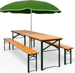 Casaria Tuinset Hout – 2 Banken 1Tafel Inklapbaar - 170x46x75cm -Beroemde Tuinonderhouds Winkel 1200x1170