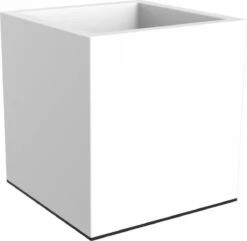 Elho Vivo Matt Finish Vierkant Wielen 40 - Grote Plantenbak Voor Binnen & Buiten - Gemaakt Van Gereycled Plastic - L 39 X W 39 X H 41 Cm - Wit -Beroemde Tuinonderhouds Winkel 1200x1171 2