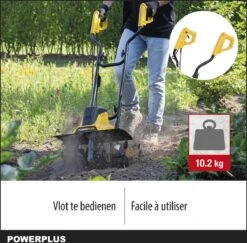 Powerplus POWXG72010 Tuinfrees - 1500W - Werkbreedte 450mm - Werkdiepte Max. 220mm - Incl. 6 Messen En Wielen -Beroemde Tuinonderhouds Winkel 1200x1179 4