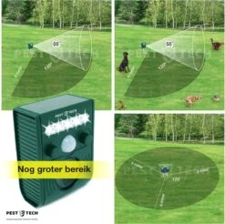 Pest-Tech PT-221 | Ultrasone Kattenverjager Op Zonneenergie | Kattenschrik | Marterverjager | Dierenverjager | Kattenafweermiddel | Ongedierte Verjager - Met USB Oplaadkabel -Beroemde Tuinonderhouds Winkel 1200x1193 2