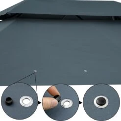 Casaria Paviljoen Topas 3x4m - UV-bescherming 50+ - Antraciet -Beroemde Tuinonderhouds Winkel 1200x1195 1