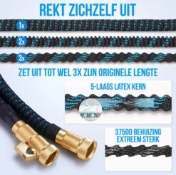 Strex Flexibele Tuinslang 15M Met Sproeikop - Uitrekbaar - Incl. Koppelingen, Ophanghaak & Opbergzak 10 Strex Flexibele Tuinslang 15M Met Sproeikop - Uitrekbaar - Incl. Koppelingen, Ophanghaak & Opbergzak -Beroemde Tuinonderhouds Winkel 1200x1197 5