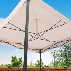 LifeGoods Partytent - 3x3 M - Zijwanden - Easy Up - Opvouwbaar - Waterdicht - Draagtas Met Wieltjes - Beige -Beroemde Tuinonderhouds Winkel 1200x1200 112