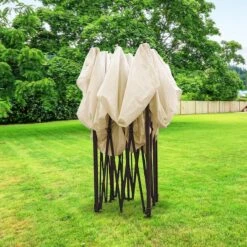 LifeGoods Partytent - 3x3 M - Zijwanden - Easy Up - Opvouwbaar - Waterdicht - Draagtas Met Wieltjes - Beige -Beroemde Tuinonderhouds Winkel 1200x1200 114