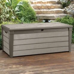 Keter Brushwood Opbergbox - Kussenbox - 455L - 145x69,7x60,3cm - Taupe -Beroemde Tuinonderhouds Winkel 1200x1200 117