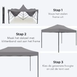 LifeGoods Partytent - 3x4.5 M - Zijwanden - Easy Up - Opvouwbaar - Waterdicht - Draagtas Met Wieltjes - Donkergrijs 15 LifeGoods Partytent - 3x4.5 M - Zijwanden - Easy Up - Opvouwbaar - Waterdicht - Draagtas Met Wieltjes - Donkergrijs -Beroemde Tuinonderhouds Winkel 1200x1200 141