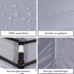 LifeGoods Partytent - 3x3 M - Zijwanden - Easy Up - Opvouwbaar - Waterdicht - Draagtas Met Wieltjes - Donkergrijs -Beroemde Tuinonderhouds Winkel 1200x1200 20