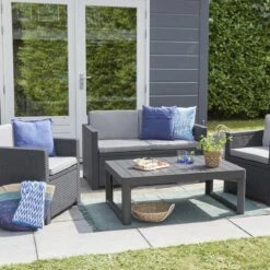 Allibert Lyon Tuintafel - 116x71,5x66/40 Cm - Grafiet -Beroemde Tuinonderhouds Winkel 1200x1200 38