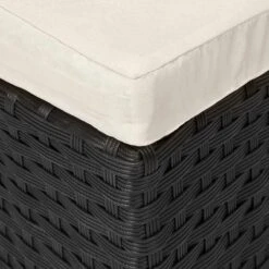 Casaria Polyrattan Zonne-Eiland Ø185cm – Incl. Kussens - Zwart Crème -Beroemde Tuinonderhouds Winkel 1200x1200 4