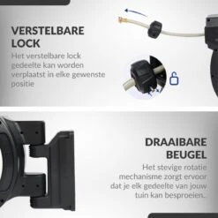 Buxibo - Wandslangenbox 20 Meter + 2 Meter - Tuinslang Met Haspel - 9 Sproei Standen - Slangenhouder 180° Draaibaar - Tuinslanghaspel Zwart+ Gratis Sproeier - Zwart -Beroemde Tuinonderhouds Winkel 1200x1200 413