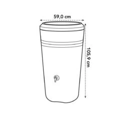 Elho Green Basics Regenton - Regenton - Living Black - Buiten - 200 Liter -Beroemde Tuinonderhouds Winkel 1200x1200 439