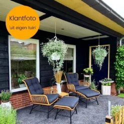 BUITEN Living Dex Wicker Loungestoel Tuin Incl. Wicker Voetenbank | Wicker + Aluminium | Bamboe Antraciet -Beroemde Tuinonderhouds Winkel 1200x1200 44