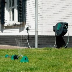 VONROC Automatische Slanghaspel – Incl. 25m Tuinslang, Aansluitslang, Spuitstuk, Koppelingen & Kraanaansluiting -Beroemde Tuinonderhouds Winkel 1200x1200 460
