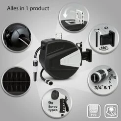Sens Design Slanghaspel - Tuinslang Haspel - Automatisch - Zwart - 20m -Beroemde Tuinonderhouds Winkel 1200x1200 469