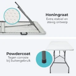 LifeGoods Klaptafel - Inklapbaar - 70x180cm - Verstelbare Vouwtafel - Weerbestendig - Wit 10 LifeGoods Klaptafel - Inklapbaar - 70x180cm - Verstelbare Vouwtafel - Weerbestendig - Wit -Beroemde Tuinonderhouds Winkel 1200x1200 51