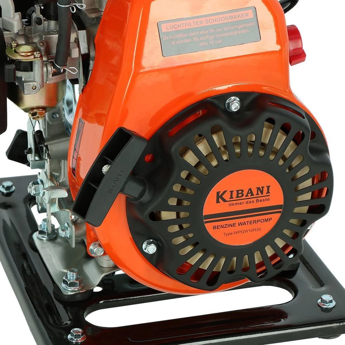 Kibani Waterpomp 8.000 Liter P/uur - 98 Cc / 1.5 PK 4-takt Benzine Motor - 4000 Toeren/Minuut - Doorstroming 8 M³ P/uur - Tuinpomp 6 Kibani Waterpomp 8.000 Liter P/uur - 98 Cc / 1.5 PK 4-takt Benzine Motor - 4000 Toeren/Minuut - Doorstroming 8 M³ P/uur - Tuinpomp - Afbeelding 6