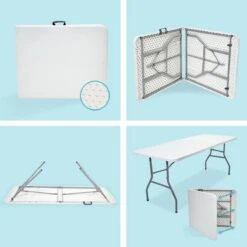 LifeGoods Klaptafel - Inklapbaar - 70x180cm - Verstelbare Vouwtafel - Weerbestendig - Wit 13 LifeGoods Klaptafel - Inklapbaar - 70x180cm - Verstelbare Vouwtafel - Weerbestendig - Wit -Beroemde Tuinonderhouds Winkel 1200x1200 53
