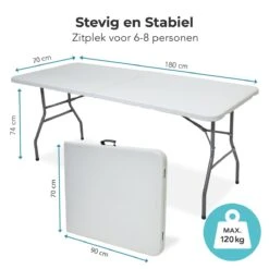 LifeGoods Klaptafel - Inklapbaar - 70x180cm - Verstelbare Vouwtafel - Weerbestendig - Wit 15 LifeGoods Klaptafel - Inklapbaar - 70x180cm - Verstelbare Vouwtafel - Weerbestendig - Wit -Beroemde Tuinonderhouds Winkel 1200x1200 54