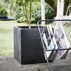 Capi Europe - Bloempot Vierkant Smooth NL - 50x50x50 - Zwart - Voor Binnen En Buiten - KBL904 -Beroemde Tuinonderhouds Winkel 1200x1200 578