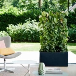 Elho Vivo Matt Finish Lang Wielen 90 - Grote Staande Plantenbak Voor Binnen & Buiten - Gemaakt Van Gereycled Plastic - L 39 X W 88 X H 41 Cm - Zwart -Beroemde Tuinonderhouds Winkel 1200x1200 604