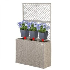 Casaria Polyrattan Bloembak – 3 Bakken Klimophek - Crème -Beroemde Tuinonderhouds Winkel 1200x1200 608