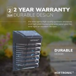4x HOFTRONIC Dono - Solar Wandlamp Buiten - IP65 Waterdicht - Wintersolar Technologie Monokristal Zonnepaneel - 3000K Warm Wit (sfeervol) - Solar Tuinverlichting Zonne Energie -Beroemde Tuinonderhouds Winkel 1200x1200 641