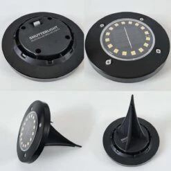 Shutterlight® 16 LED Solar Grondspot - Tuinverlichting - Zonlichtsensor - Zonne-energie - Matte Zwart - Warm Wit Licht - 4 Stuks - Buiten -Beroemde Tuinonderhouds Winkel 1200x1200 660