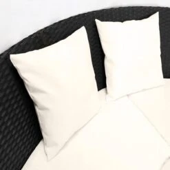 Casaria Polyrattan Zonne-Eiland Ø185cm – Incl. Kussens - Zwart Crème -Beroemde Tuinonderhouds Winkel 1200x1200 7