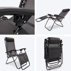 LifeGoods Opvouwbare Tuinstoelen - Verstelbaar Zonnescherm - 2 Stuks - 30°-90° Verstelbaar - Metaal - Zwart -Beroemde Tuinonderhouds Winkel 1200x1200 77