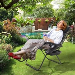 LifeGoods Opvouwbare Tuinstoelen - Verstelbaar Zonnescherm - 2 Stuks - 30°-90° Verstelbaar - Metaal - Zwart -Beroemde Tuinonderhouds Winkel 1200x1200 78