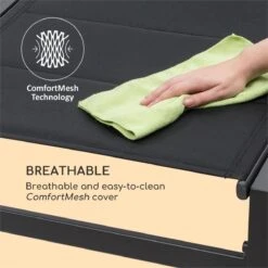 Blumfeldt Renazzo Lounge Ligstoel - Ligbed Voor De Tuin - Aluminium Tuinstoel - 6 Standen - Waterafstotend - Bekleding Van 70 % Pvc En 30 % Polyetheen - Zwart -Beroemde Tuinonderhouds Winkel 1200x1200 96