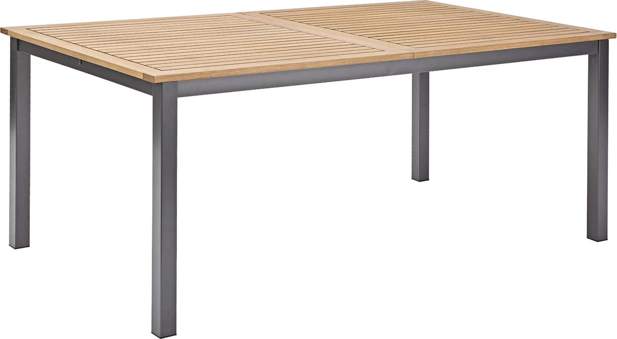NATERIAL - Uitschuifbare Tuintafel ORIS - Uitschuifbare Tafel Voor 6 Tot 8 Personen - 180-240x100 Cm - Aluminium - Hout Eucalyptus 1 NATERIAL - Uitschuifbare Tuintafel ORIS - Uitschuifbare Tafel Voor 6 Tot 8 Personen - 180-240x100 Cm - Aluminium - Hout Eucalyptus
