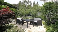 Allibert Lyon Tuintafel - 116x71,5x66/40 Cm - Grafiet -Beroemde Tuinonderhouds Winkel 1200x675