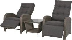 Loungeset Duoset Melia 2 Verstelbare Stoelen + Tafel - Balkonset -Beroemde Tuinonderhouds Winkel 1200x682