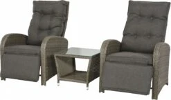 Loungeset Duoset Melia 2 Verstelbare Stoelen + Tafel - Balkonset -Beroemde Tuinonderhouds Winkel 1200x703