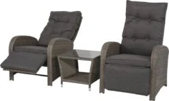 Loungeset Duoset Melia 2 Verstelbare Stoelen + Tafel - Balkonset -Beroemde Tuinonderhouds Winkel 1200x713