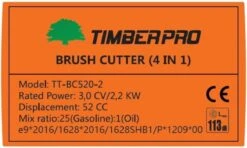 TIMBERPRO - Bosmaaier 2-in-1 - Benzine - Draad En Mes - 52 Cm³ - 3,0 PK. -Beroemde Tuinonderhouds Winkel 1200x721