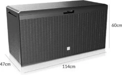 Prosperplast Opbergbox Met Deksel – Waterdicht Wielen 290 L -Antraciet -Beroemde Tuinonderhouds Winkel 1200x732